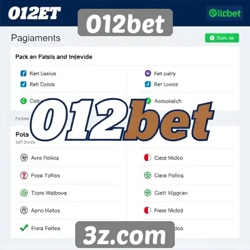 Opções de pagamento disponíveis no 012bet